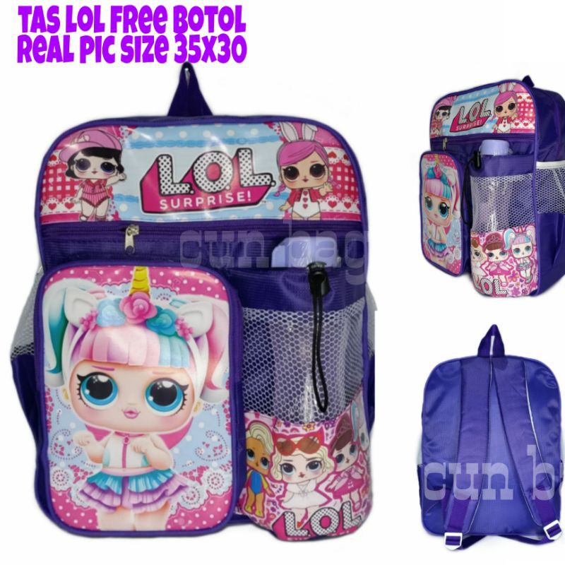 tas lol purple terbaru gratis botol