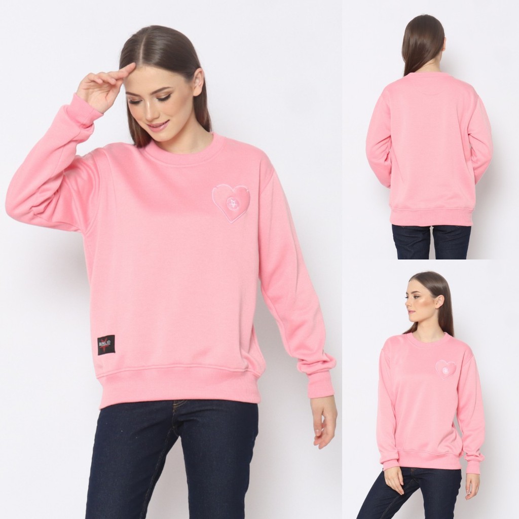 Jaket wanita Sweater cewek Crewneck girl Dusty Basic Rebel Id Terbaru ORIGINAL