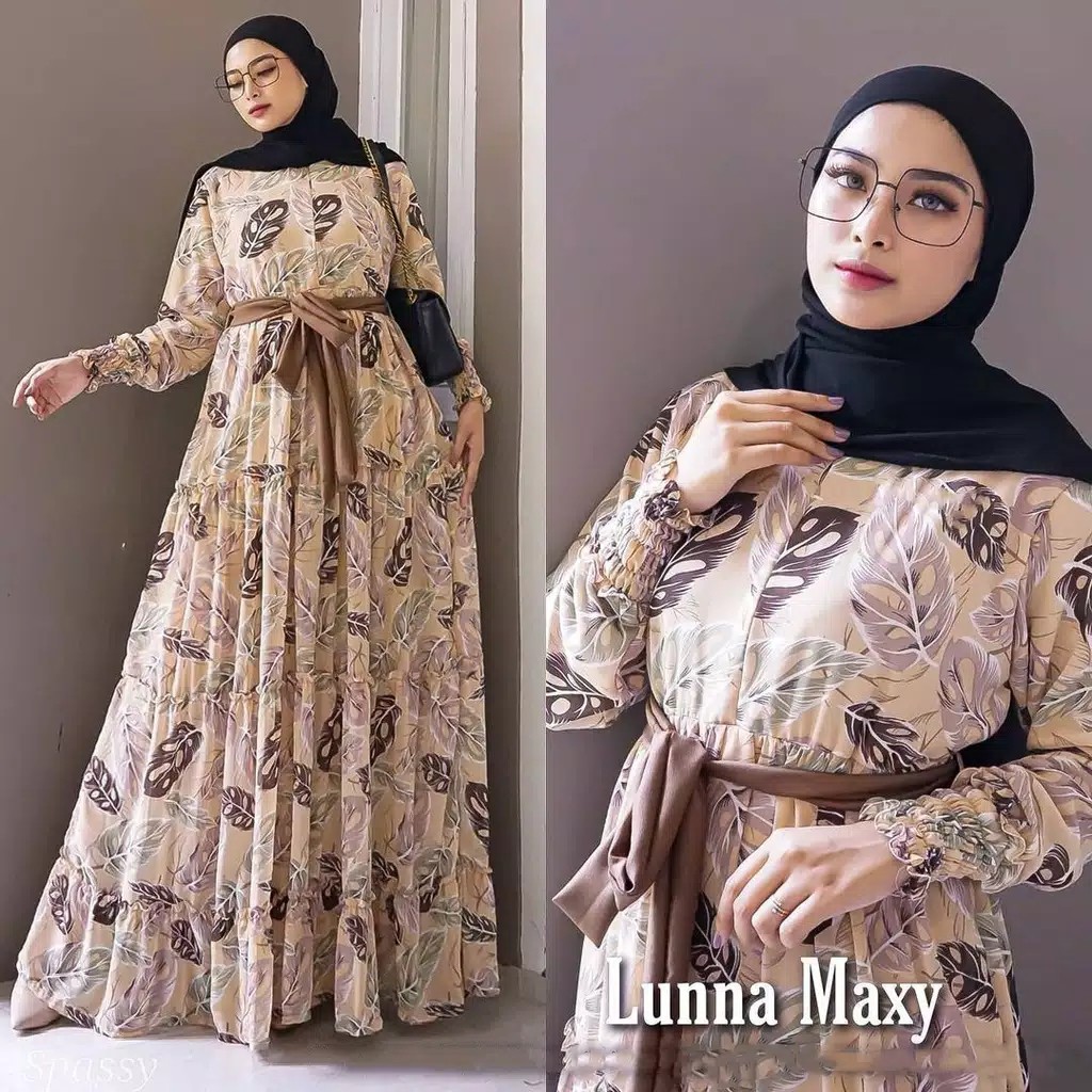 Lunna Maxy Gamis Maxi Muslim Wanita Terlaris