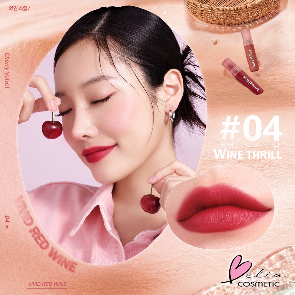 ❤ BELIA ❤ BNB barenbliss Cherry Makes Cheerful Lip Velvet korea Lipcream | Lip Cream Korea | Lip Velvet