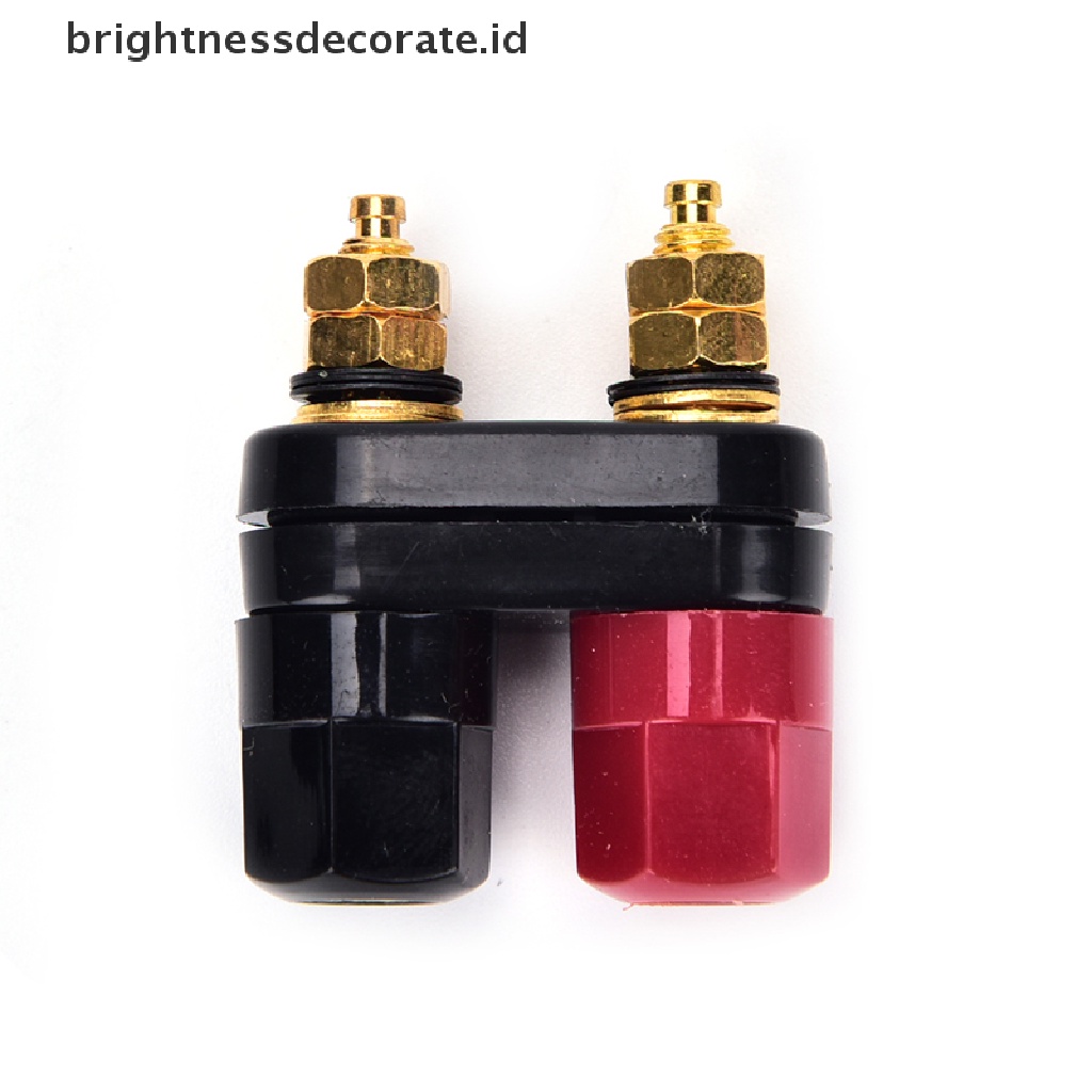 2 Pcs Konektor Terminal Banana Plugs Warna Merah Hitam Untuk Amplifier Binding Post