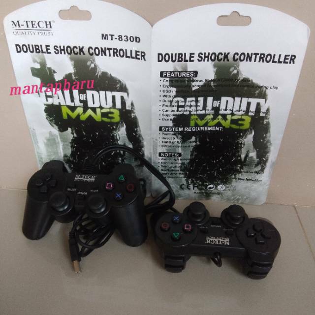 M-Tech Gamepad USB / Joystick Double Hitam