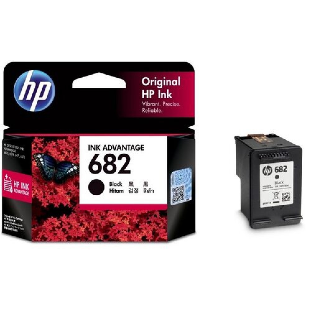 Tinta Catridge Hp 682 Black Original - Hitam 100% Ori