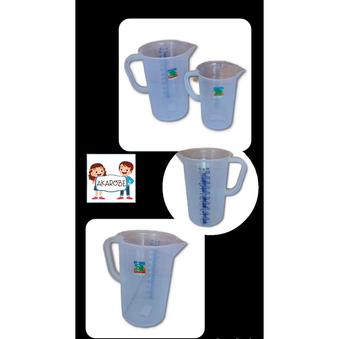 Gelas Takar Gelas Ukur Air Minyak 500 ml & 1000 ml Takaran Gelas Measuring Cup Green Leaf