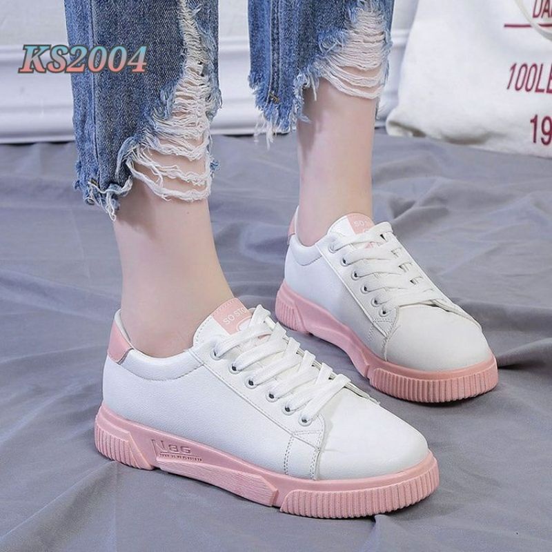 [SALE] LITTLE WHITE SNEAKERS WANITA KOREAN KS2004 IQ #Realstock