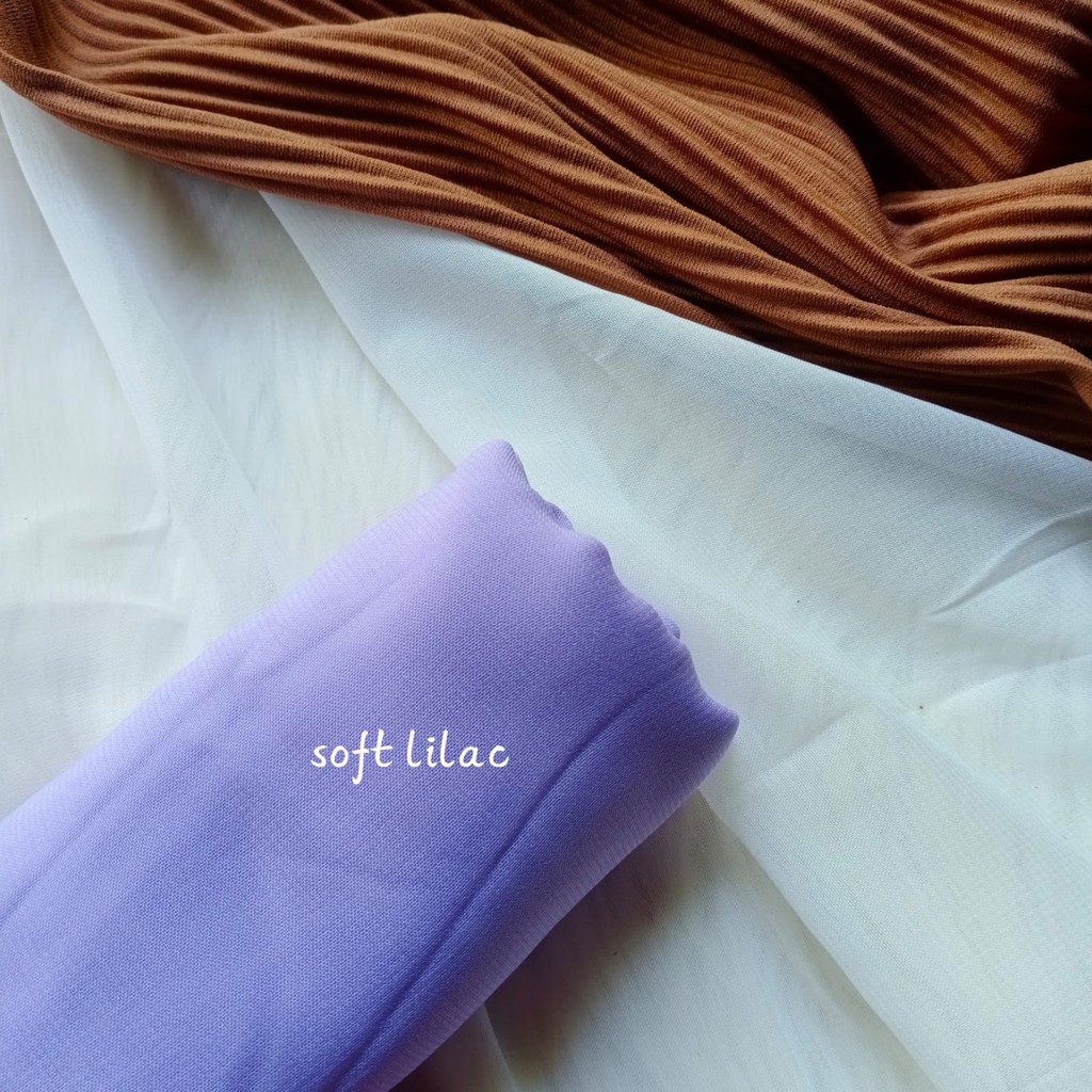 BELLA SQUARE JAHIT TEPI //HIJAB// JILBAB KHIMAR KERUDUNG BERGO SEGIEMPAT-SOFT LILAC