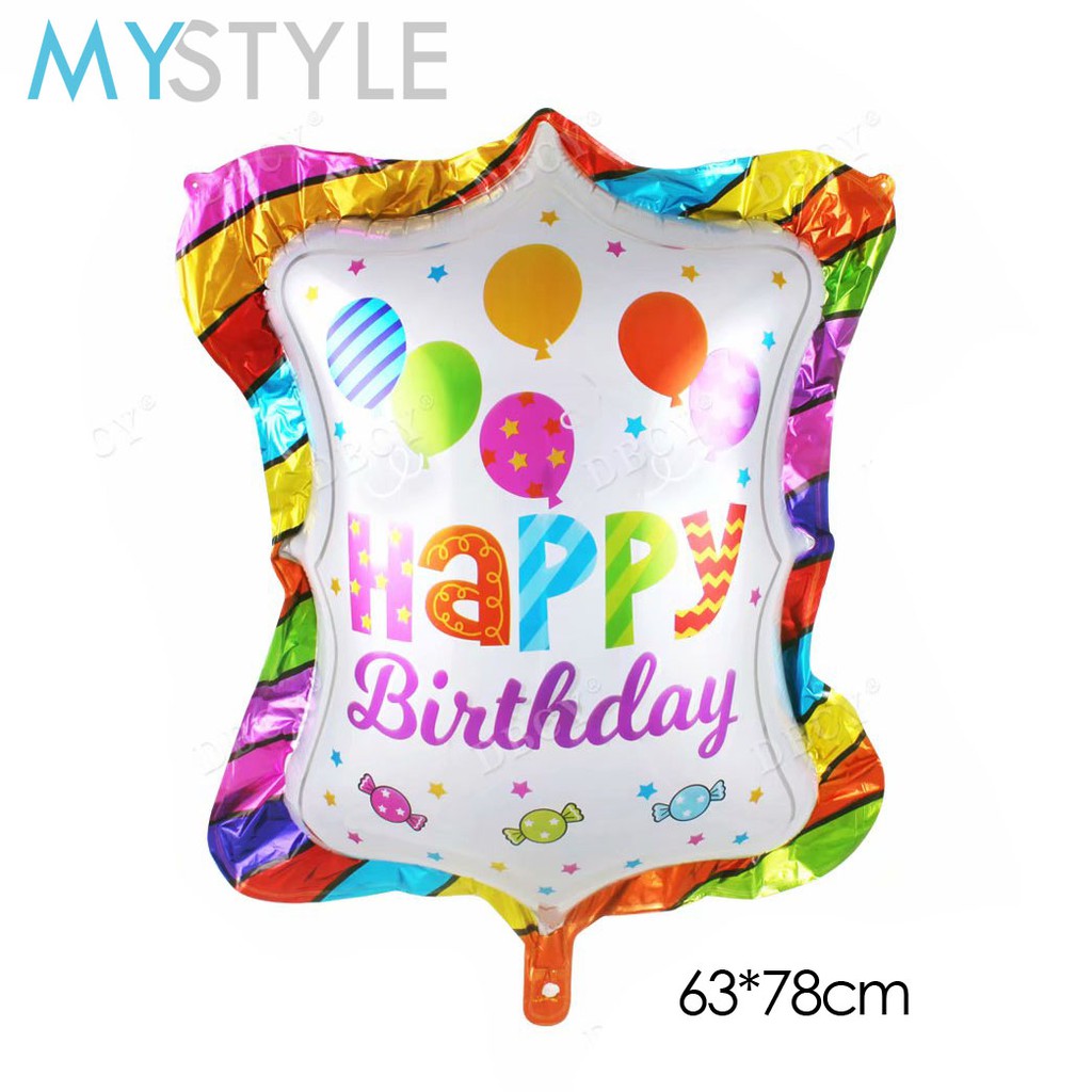 BALON FOIL MIX KARAKTER 2 HAPPY BIRTHDAY PESTA BALON FOIL MURAH HB PESTA BALON FOIL ULANG TAHUN