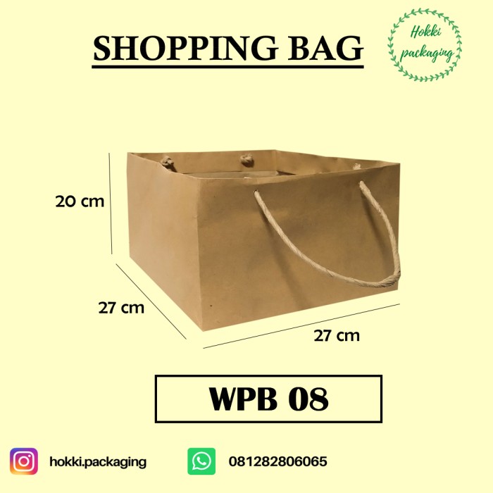 

(TERLARIS) GOODIE BAG / SHOPPING BAG UK 27X27X20 CM SANGAT KUAT SEKALI