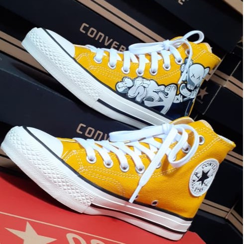 Terlaris Sepatu All-star Chuck Taylor 2/All Star Ct 2 Premium/Allstar Jackpurcel -  Kuning Sun Flower