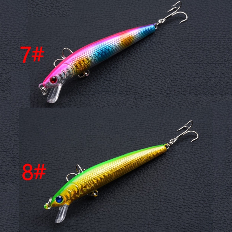 10 Warna 8.5g/9.5cm Ikan Kecil Memancing Umpan Seri Dicat Umpan Bionik Umpan Keras Plastik Umpan