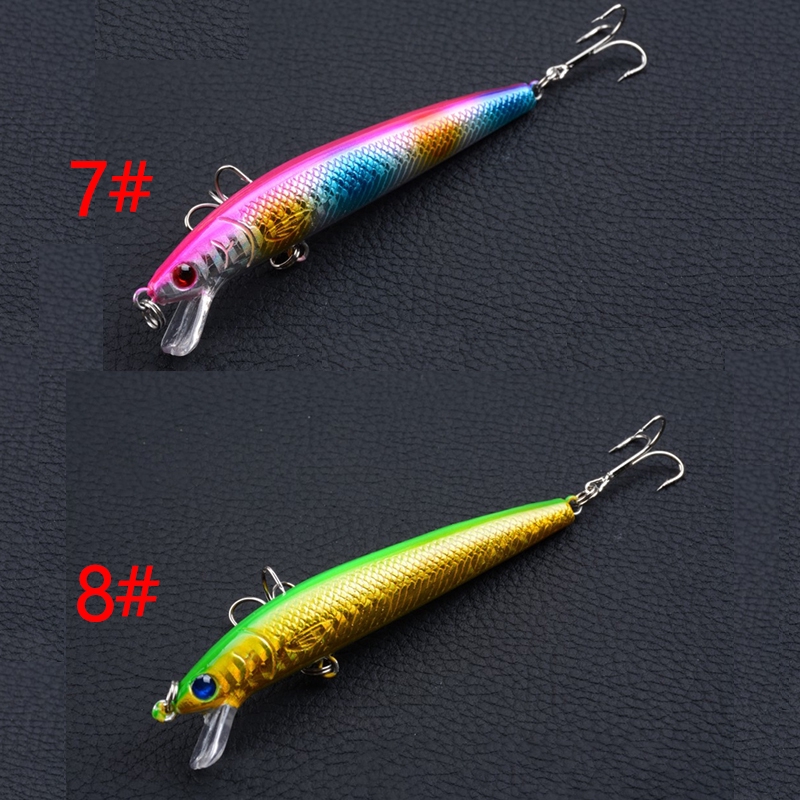 10 Warna 8.5g/9.5cm Ikan Kecil Memancing Umpan Seri Dicat Umpan Bionik Umpan Keras Plastik Umpan