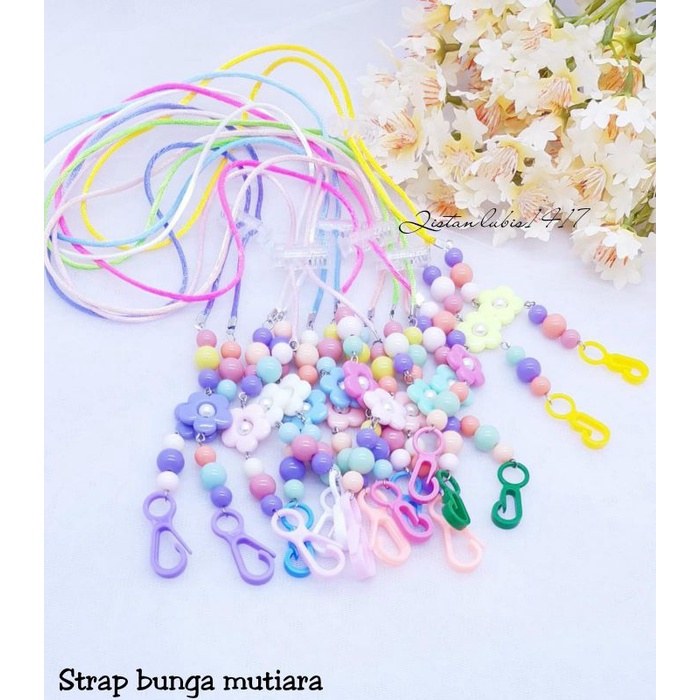 Strap masker bunga mutiara beli 10 free 2