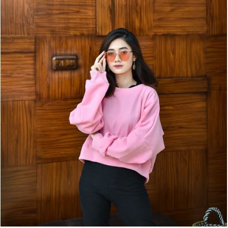 CROP OVERSIZE - SWEATER OVERSIZE - ATASAN WANITA TERLARIS