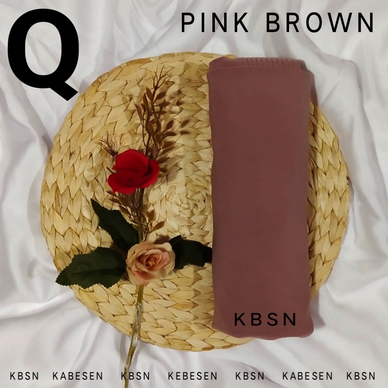 HIJAB L JERSEY PREMIUM NUTUP DADA PET TALI DEWASA- JILBAB KHIMAR KERUDUNG / READY GROSIR BPL TEEN BPL DEWASA BPL XL JUMBO JENIRA PAMELA FAMELY -kode KBSN 212  AO-AO-Q-PINK BROWN