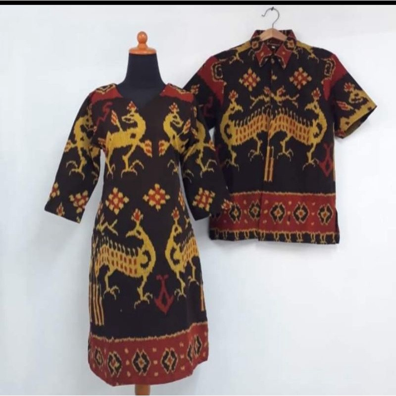 SET COUPLE TENUN ETNIK SUMBA BAJU KONDANGAN KEKINIAN