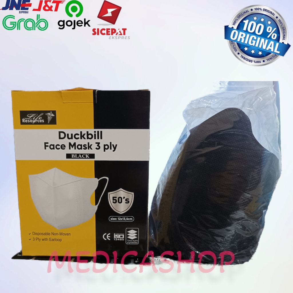 MASKER DUCKBILL 3 PLY ISI 50 PCS LIFE RESOURCES MIRIP MASKER DUCKBILL