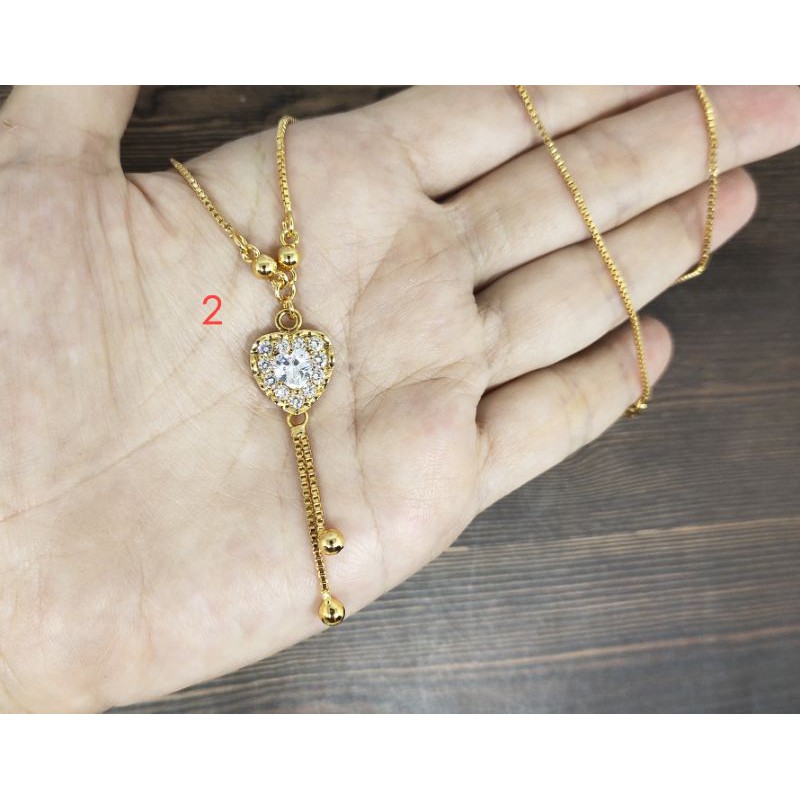 Fifi Fashion Kalung Koye Full Mata model Perhiasan Lapis emas B06 28#