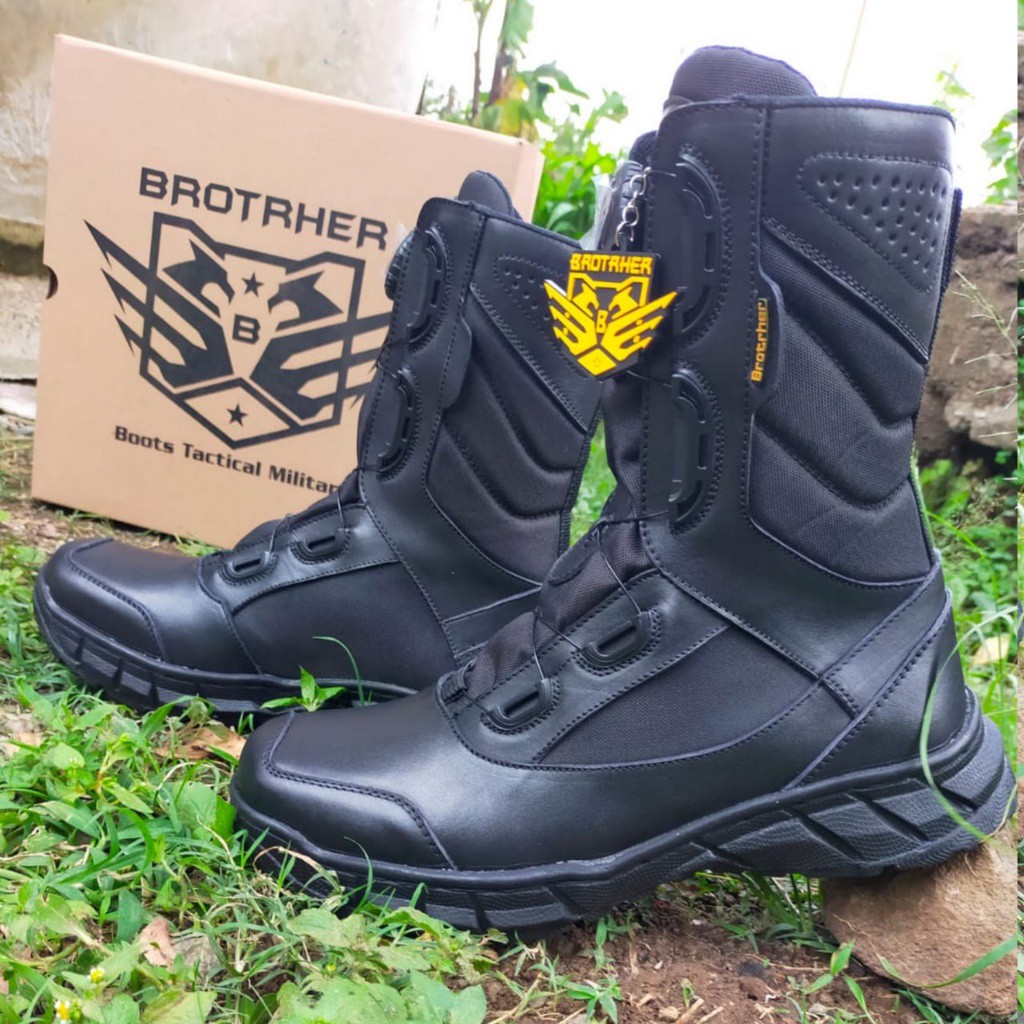 SEPATU PDL TALI PUTAR BROTRHER BAHAN KULIT SAPI ASLI SEPATU PDL DINAS LAPANGAN TNI POLRI SECURITY