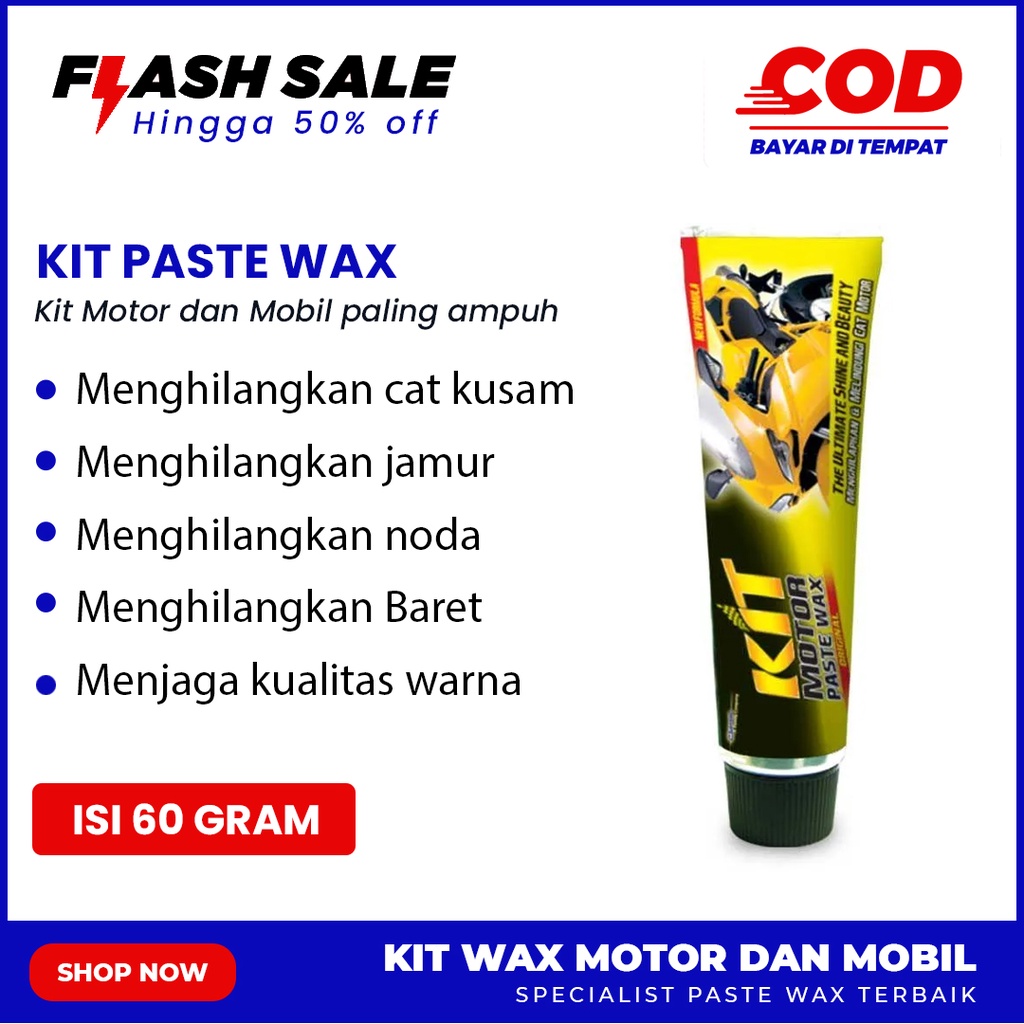 Kit Motor Mobil Kit Paste Wax ORIGINAL KALENG 225 GRAM 100% MURAH Kit Pengkilap Body Penghilang bare