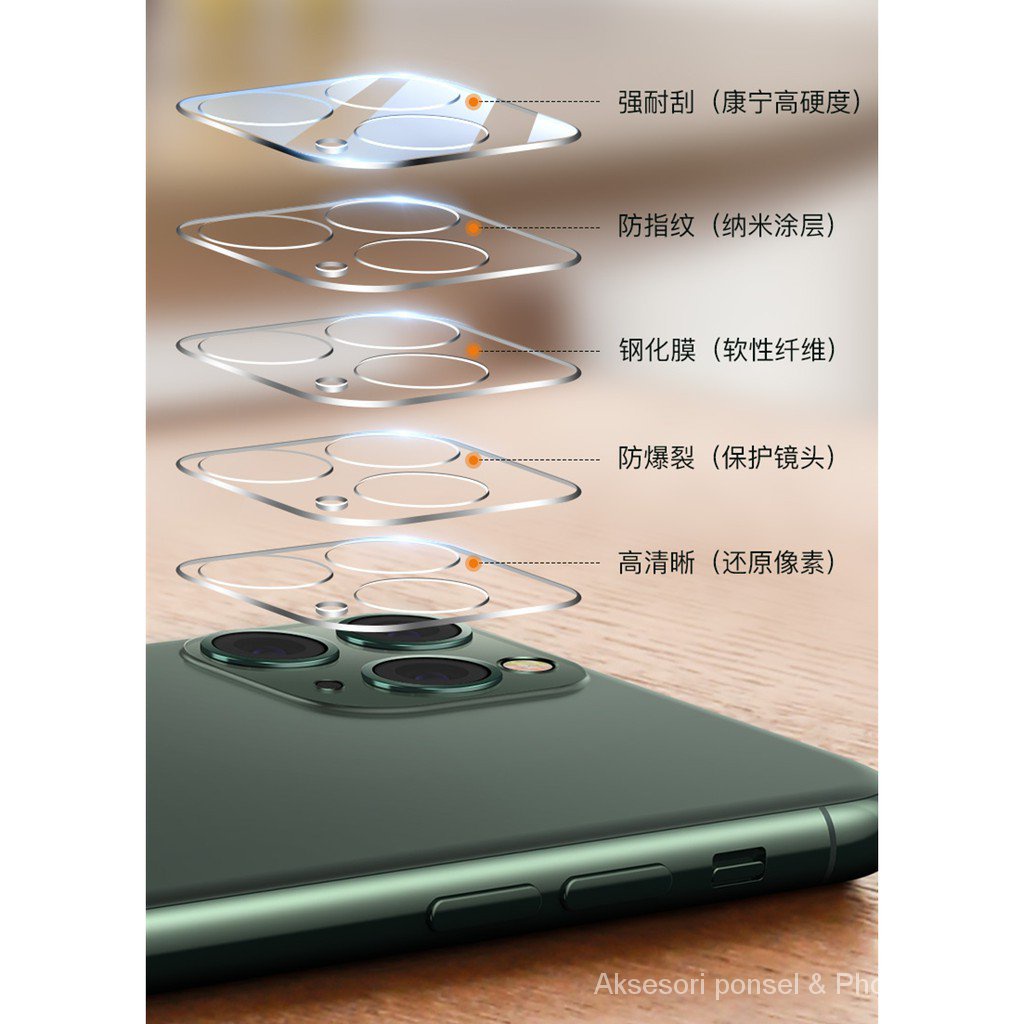 Cocok untuk iPhone 12/12pro/12pro max11/iPhone 11 Pro iPhone 11 Pro Max lensa kamera pelindung penuh kaca tempered
