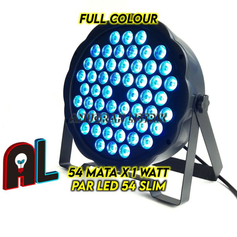 Lampu Disco Sorot Panggung PAR LED 54 Mata Full Colour SLIM RGB Disko Parled Mini