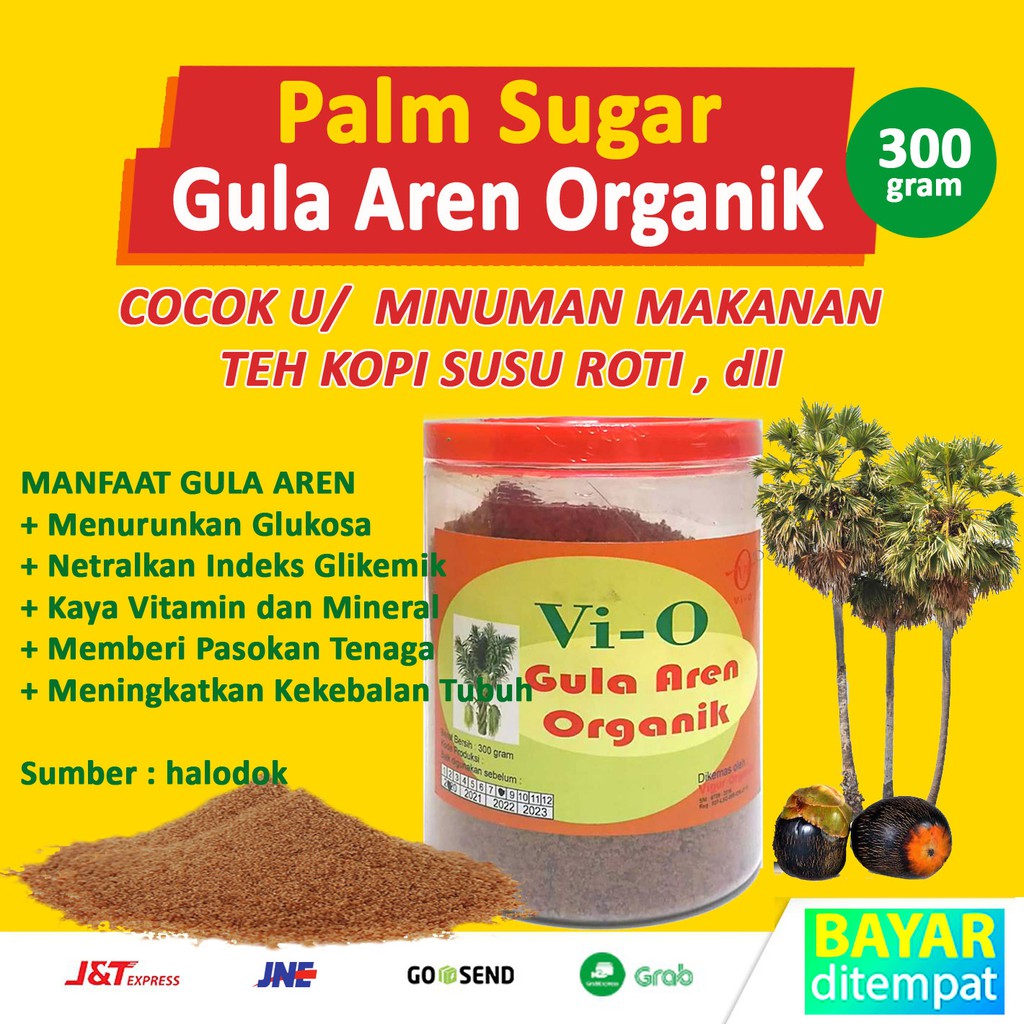 GULA AREN ORGANIK pengganti putih brown sugar murni tanpa