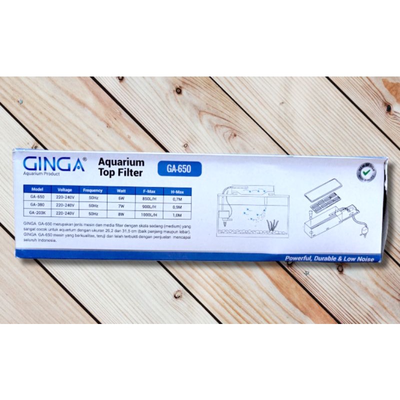 Box filter lengkap Aquarium Ginga GA 650