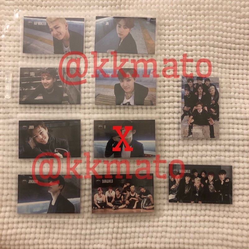 BTS - DARK AND WILD PHOTOCARD PC (OFFICIAL RARE LIMITED)