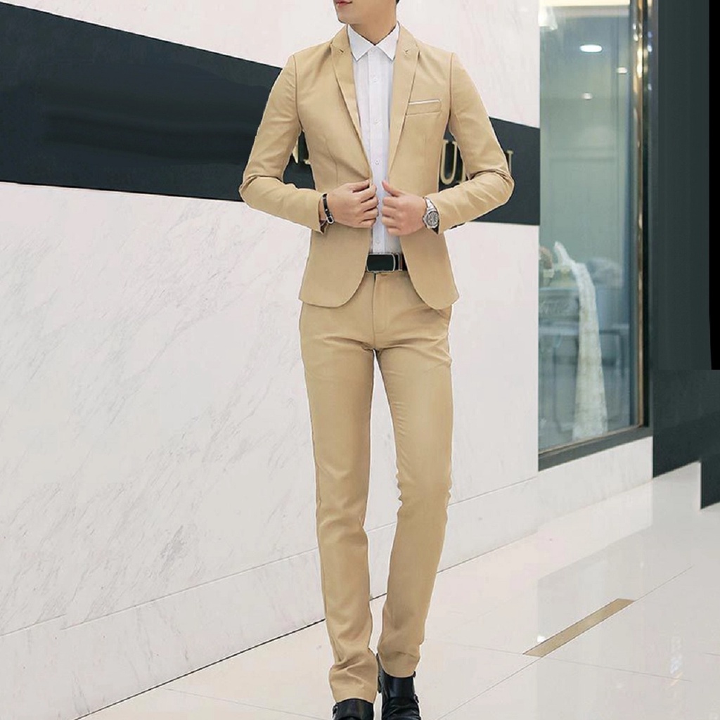 SETELAN BLAZER SANTAI PRIA CASUAL 3IN1 - MILKY MILO KOREA STYLE SLIMFIT ORIGINAL NIKAYU FULL FURING