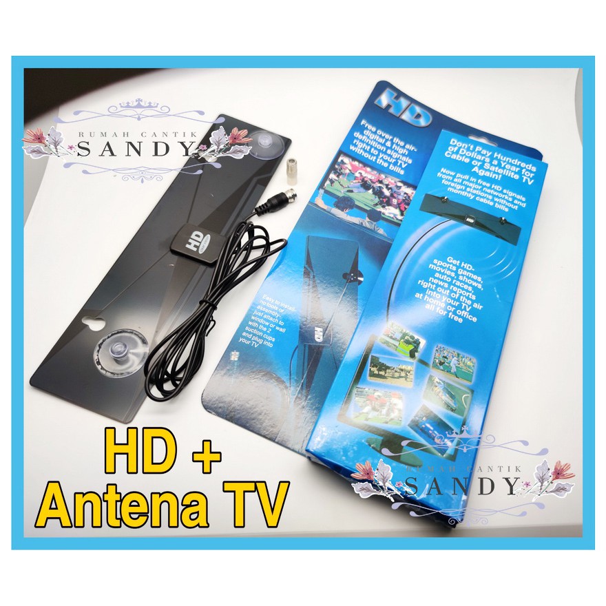 HD Digital Antenna - Antena Digital TV Indoor Cable Plug and Play