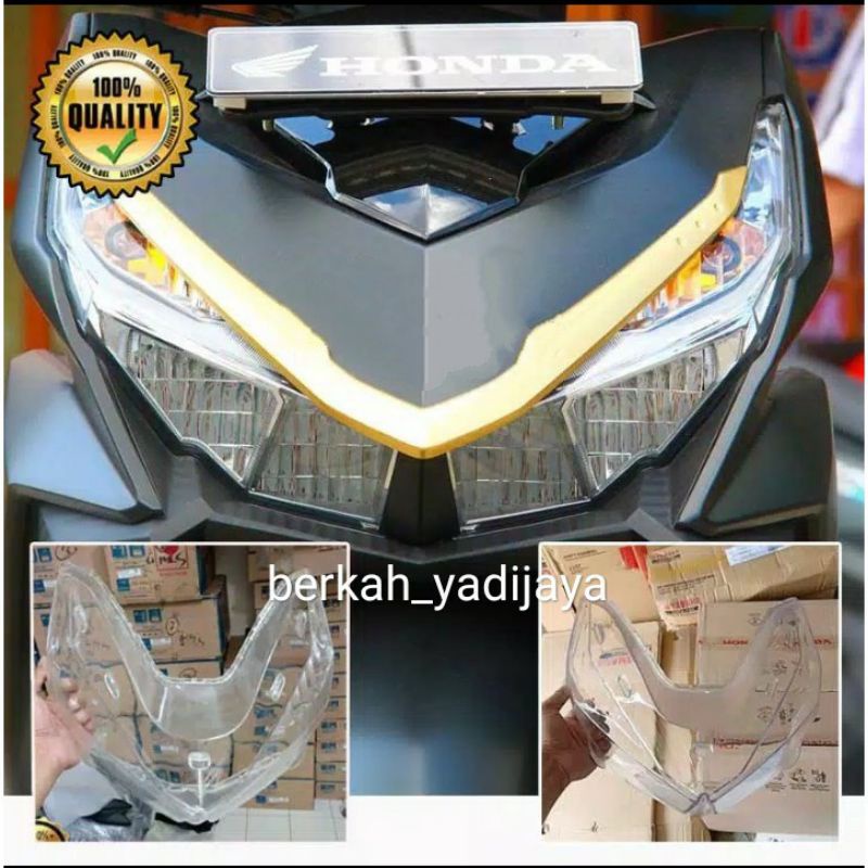 kaca mika lampu depan Vario 125 150 LED esp tahun 2015 sampai 2017 kaca mika lampu depan Vario