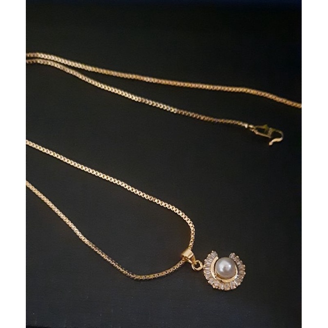 Set Kalung Dengan Liontin Untuk Wanita Berlapis Emas/Terbaru