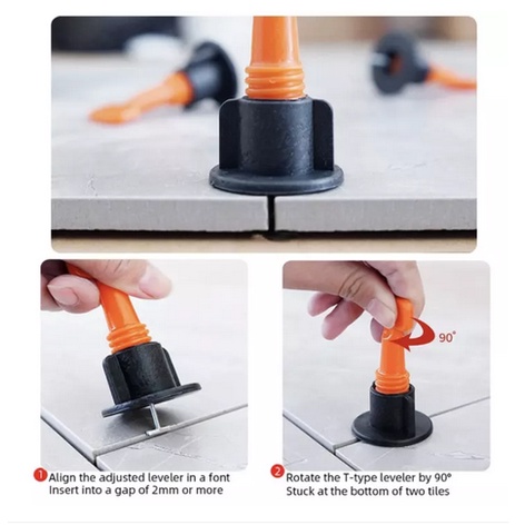 Locator Lantai Keramik 50pcs Reusable Tile Leveling Alat Pengatur Jarak Perata Keramik - Locator Keramik