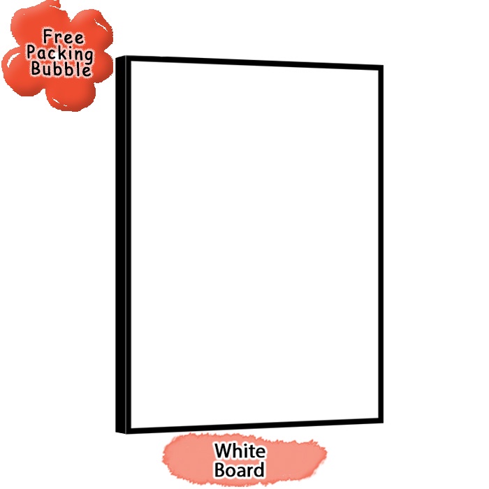

White Board Melamin / Papan Tulis Putih Ukuran 70x100 cm