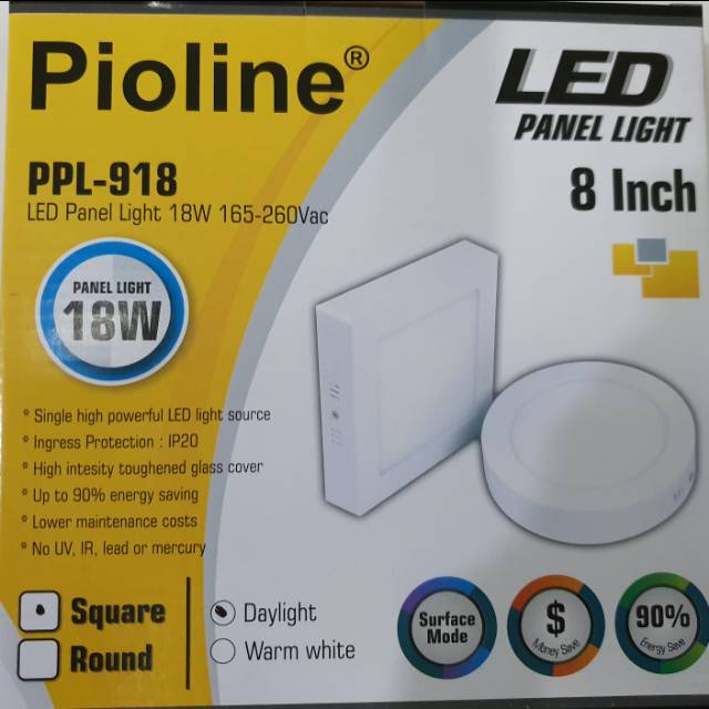 Downlight Panel Led Outbow 18 watt Kotak warna putih