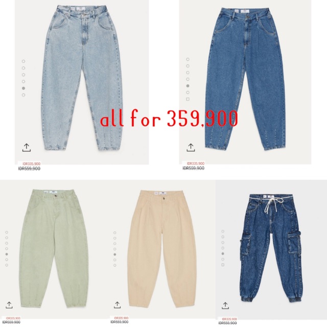 JASTIP BERSHKA SALE ballon fit jeans