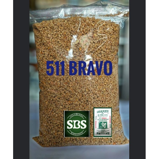 MAKANAN AYAM PEDAGING PUR 511 BRAVO UNTUK MASA AWAL ANAKAN AYAM KEMASAN 1 KG