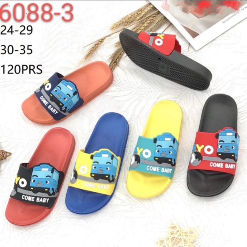 6088-3~FG/Sandal Selop Anak karakter Tayo Size 24-35