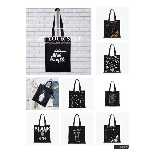 (PART 4)TOTE BAG KECIL- Tas Tote kanvas Wanita-TAS totebag MURAH.