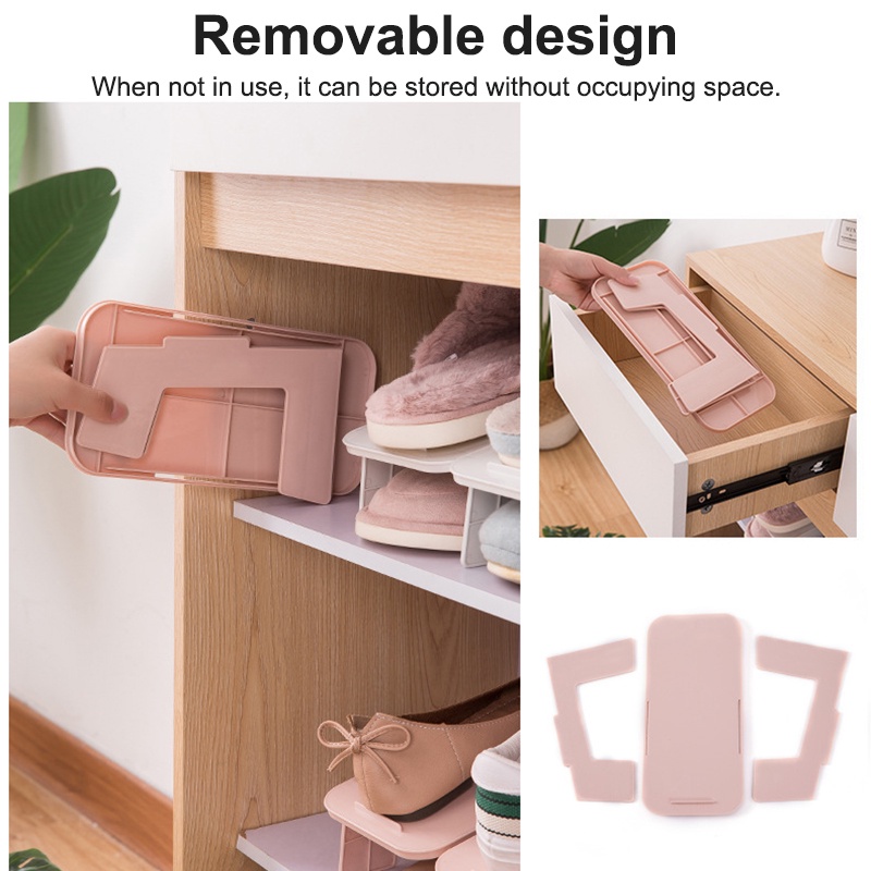 Double layer removable and combined simple shoe rack creative shoe rack household shoe storage rack OW