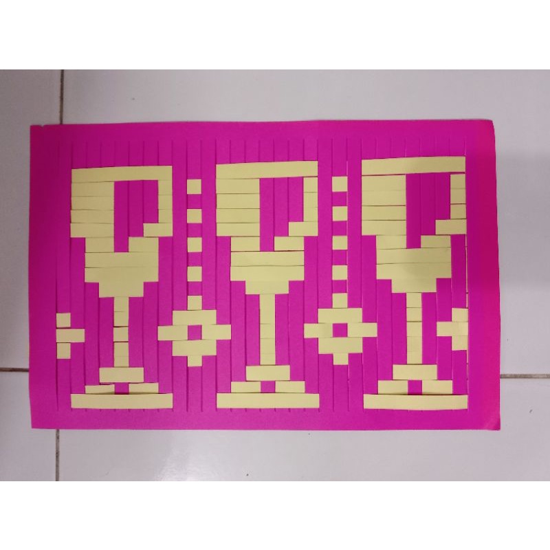 prakarya anyaman kertas gelas
