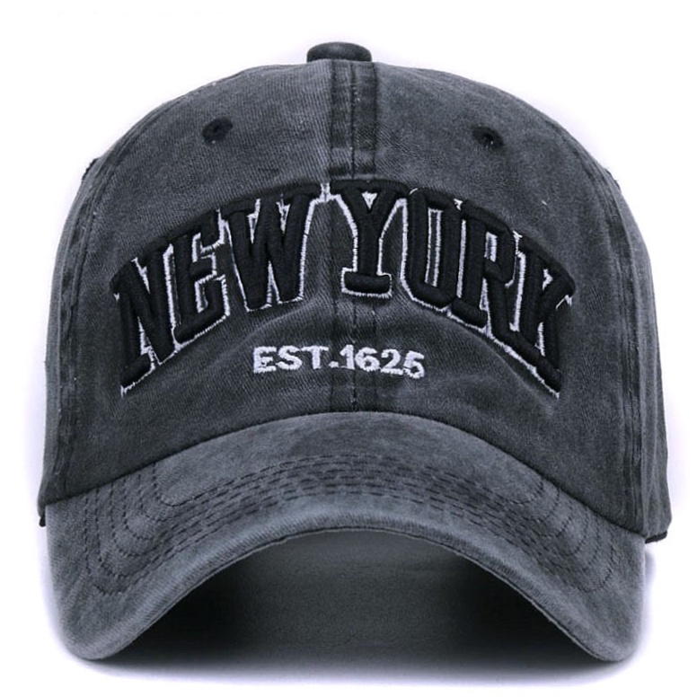 Topi baseball Motif Bordir Tulisan New YORK Bahan Katun 100% Gaya vintage Untuk Pria Dan Wanita