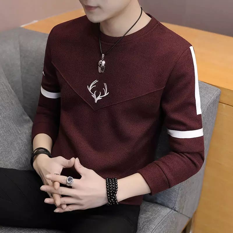 Baju Sweater Pria Rusa Atasan Lengan Panjang Casual Cowok