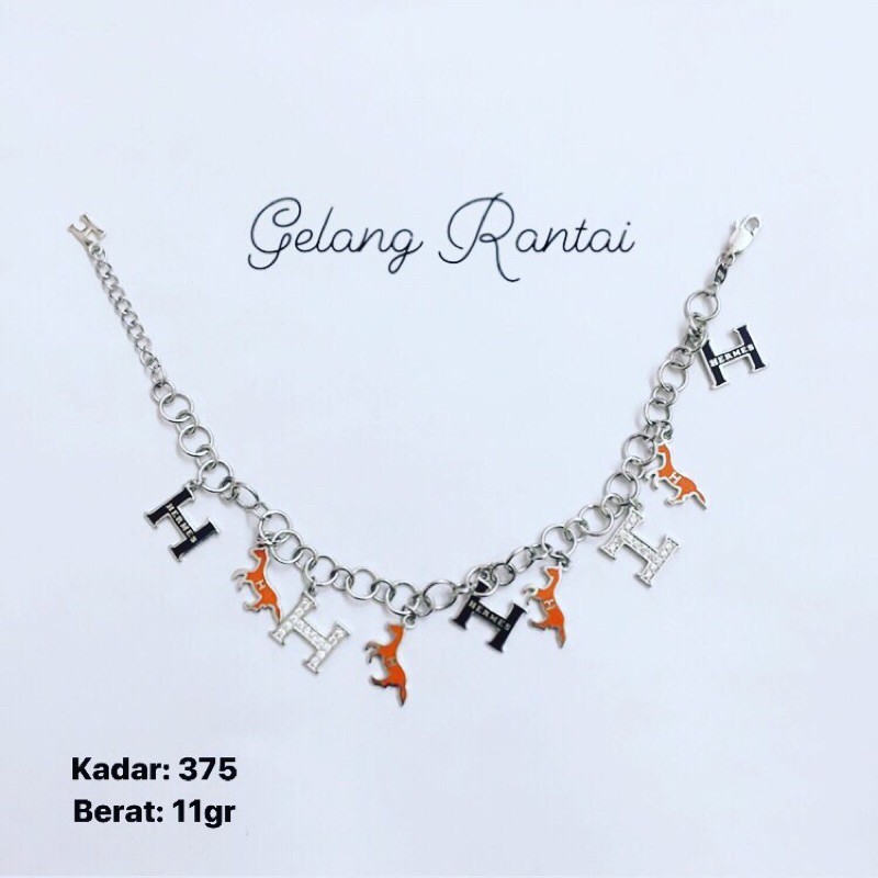 Gelang rantai emas kadar 375