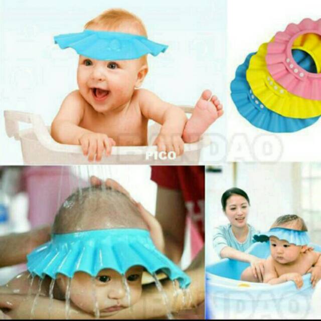 Topi Keramas Bayi Kancing / Shower Cap