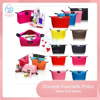 Image of Dompet Kosmetik Polos Wanita Bahan Kulit Sintetis