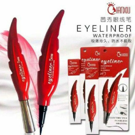 DAUN MERAH - Eyeliner Daun Merah Waterproof Hitam qianxiu EYE LINER