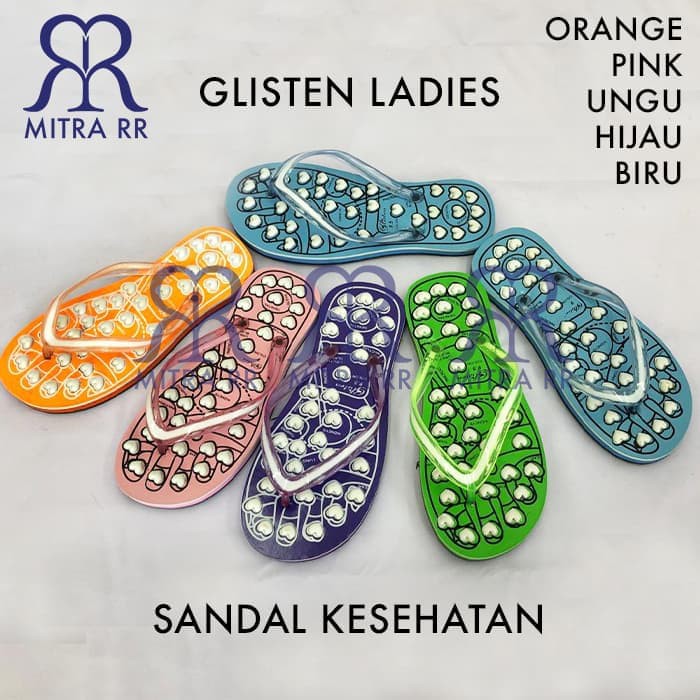 MitraRR Sandal Glisten Paris Ladies Love Sendal Rematik Kesehatan Refleksi Reflexy