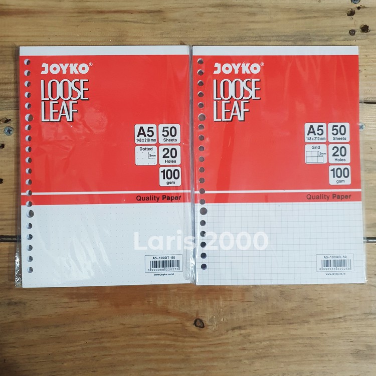 

Isi Loose Leaf / Binder Dot / Grid Joyko A5