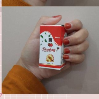 Strawberry nail henna 5ml Mini FREE BUFFER KUKU, hena, KUTEK HENNA